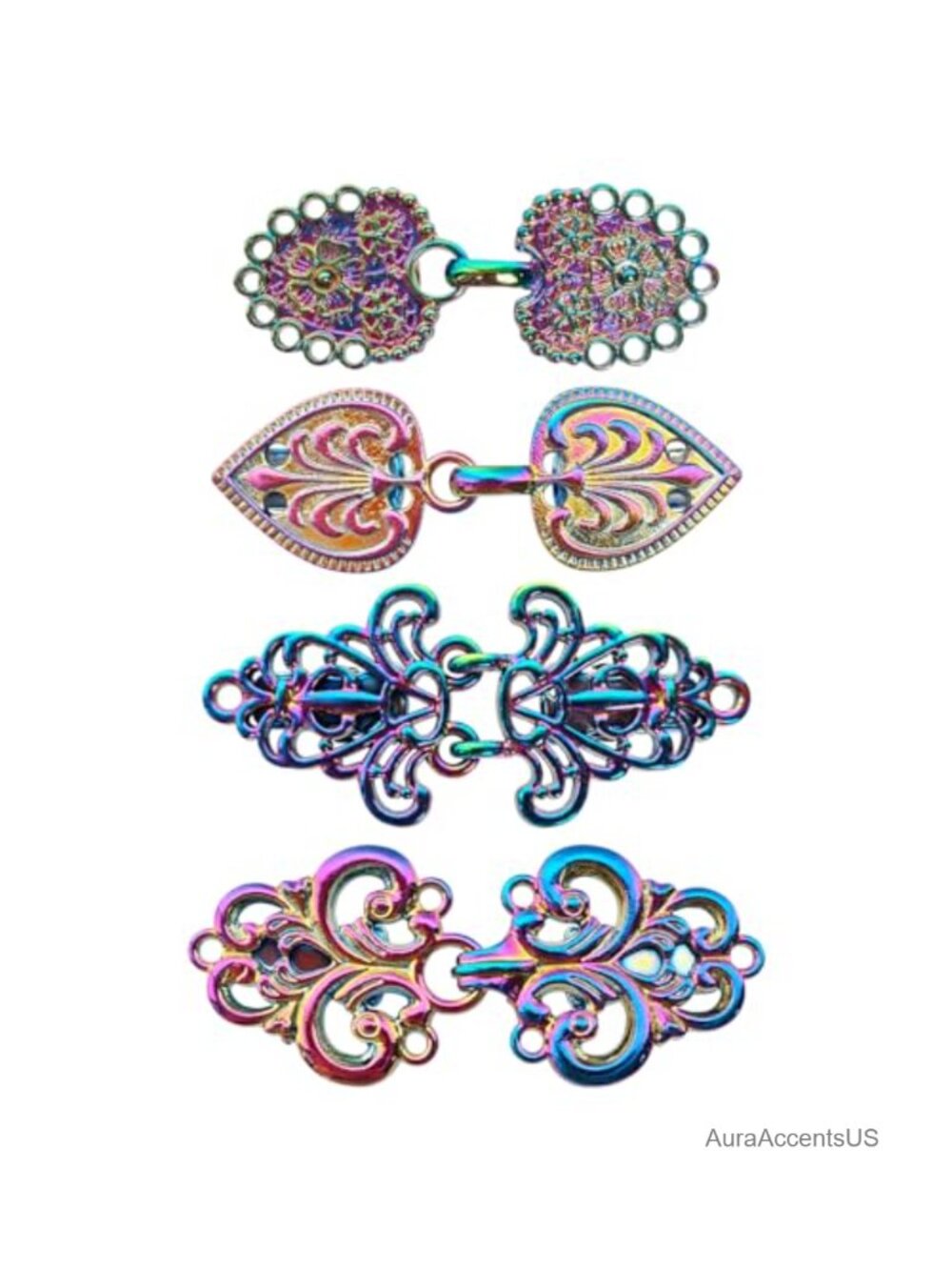 Vintage Metal Dress Clips Set of 4 for Dresses Cardigans Shawls